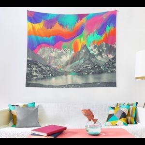 80x68in Skyfall Melting Northern Lights Tapestry